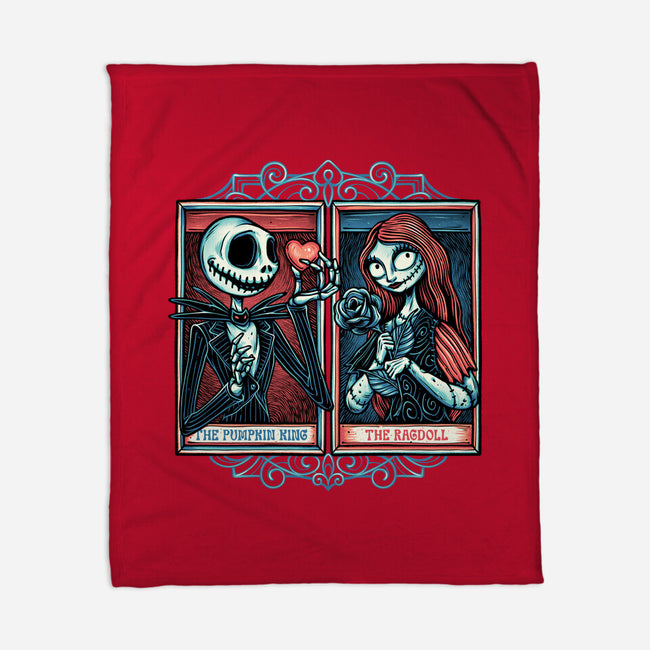 Skeleton Romance-None-Fleece-Blanket-glitchygorilla