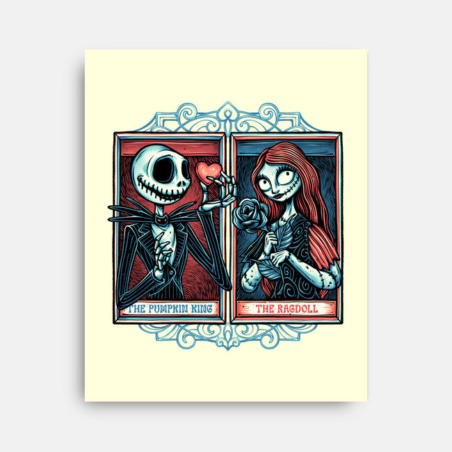 Skeleton Romance-None-Stretched-Canvas-glitchygorilla