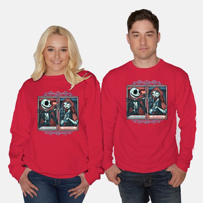 Skeleton Romance-Unisex-Crew Neck-Sweatshirt-glitchygorilla