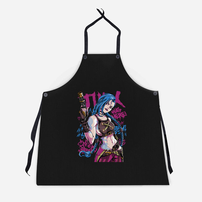 Blue Hair Was Here-Unisex-Kitchen-Apron-Nihon Bunka