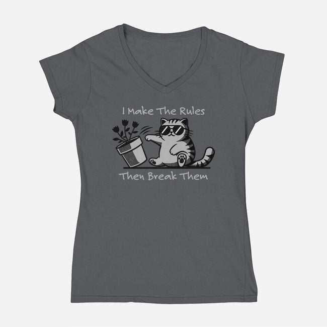 I Make The Rules-Womens-V-Neck-Tee-Herk Up Tees