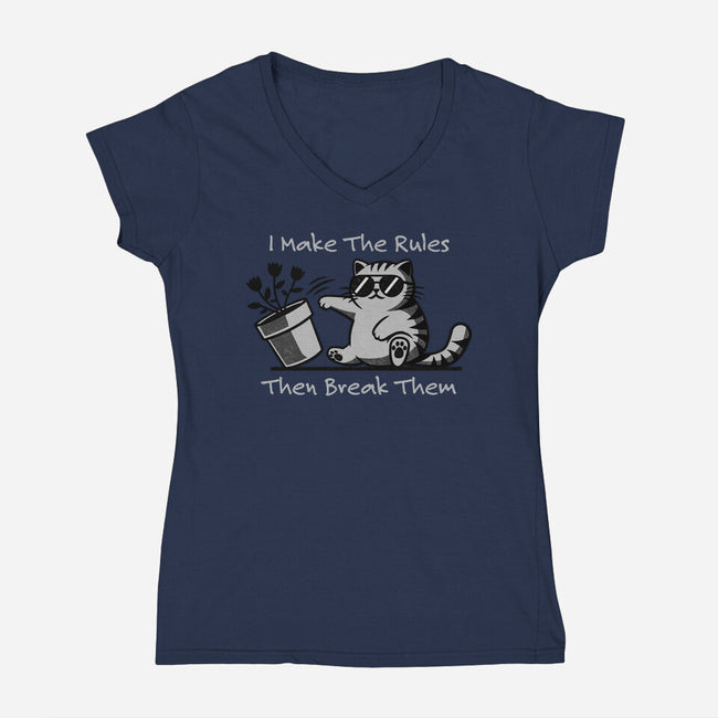 I Make The Rules-Womens-V-Neck-Tee-Herk Up Tees