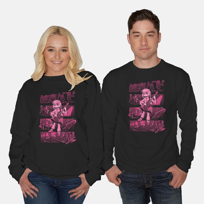 Girl Rock Band-Unisex-Crew Neck-Sweatshirt-giovanagiberti