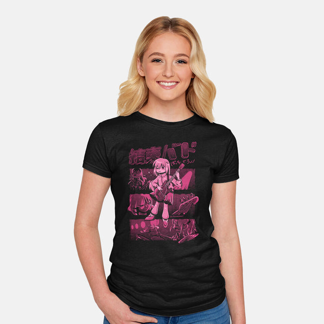 Girl Rock Band-Womens-Fitted-Tee-giovanagiberti