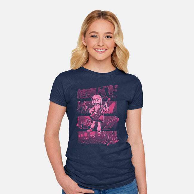 Girl Rock Band-Womens-Fitted-Tee-giovanagiberti