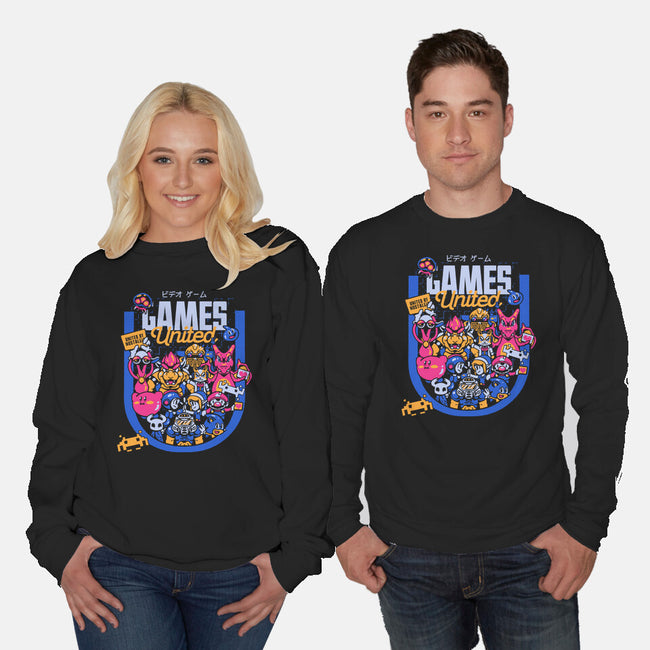 Games United-Unisex-Crew Neck-Sweatshirt-Sketchdemao