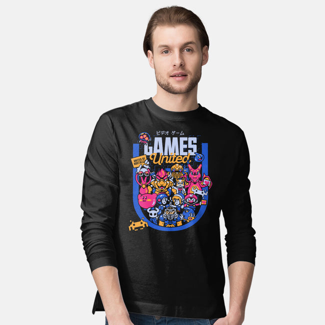 Games United-Mens-Long Sleeved-Tee-Sketchdemao