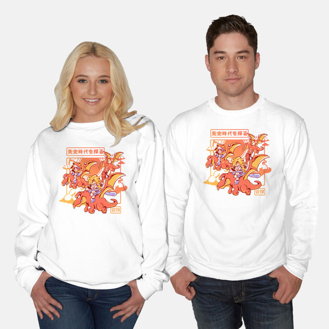 Flying To An Adventure-Unisex-Crew Neck-Sweatshirt-Sketchdemao