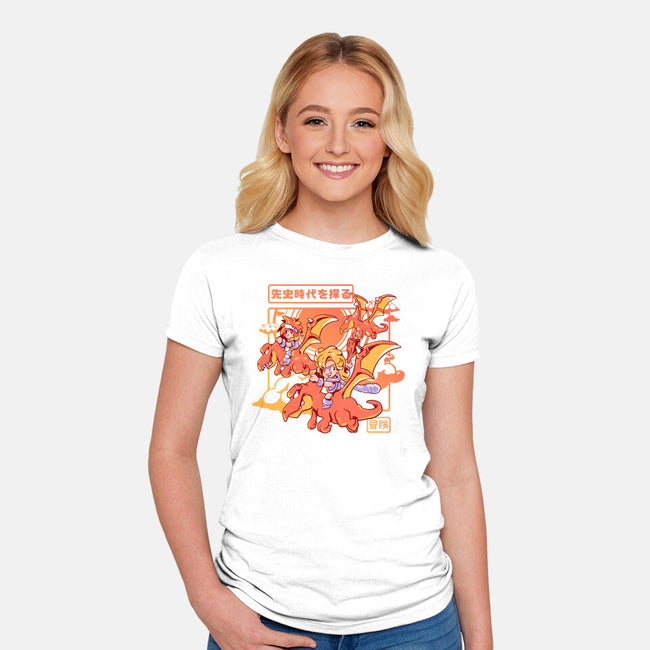 Flying To An Adventure-Womens-Fitted-Tee-Sketchdemao