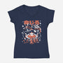 Yes Captain-Womens-V-Neck-Tee-Sketchdemao