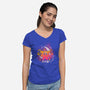 Round Princess-Womens-V-Neck-Tee-Sketchdemao