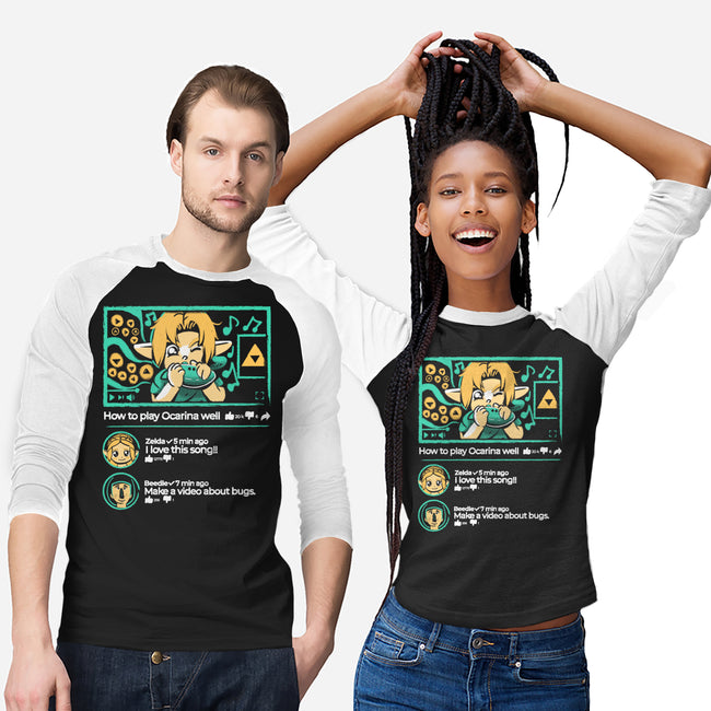 How To Play Ocarina Well-Unisex-Baseball-Tee-Sketchdemao