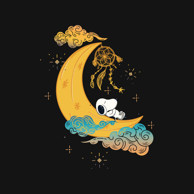 Snoopy Moon-Womens-Off Shoulder-Tee-MaxoArt