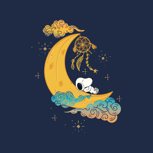 Snoopy Moon-Mens-Long Sleeved-Tee-MaxoArt