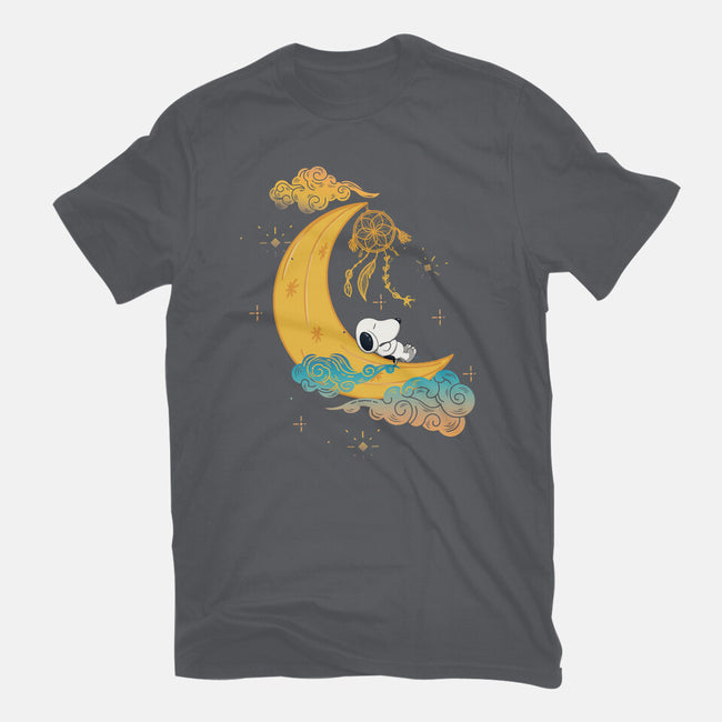 Snoopy Moon-Mens-Premium-Tee-MaxoArt