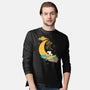 Snoopy Moon-Mens-Long Sleeved-Tee-MaxoArt