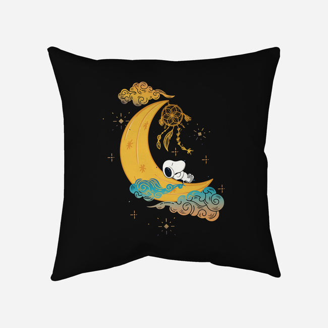 Snoopy Moon-None-Removable Cover w Insert-Throw Pillow-MaxoArt