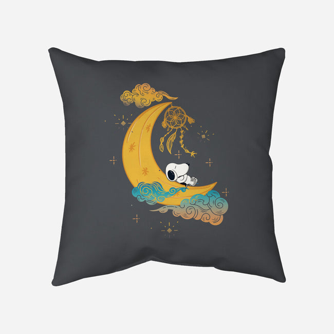 Snoopy Moon-None-Removable Cover w Insert-Throw Pillow-MaxoArt