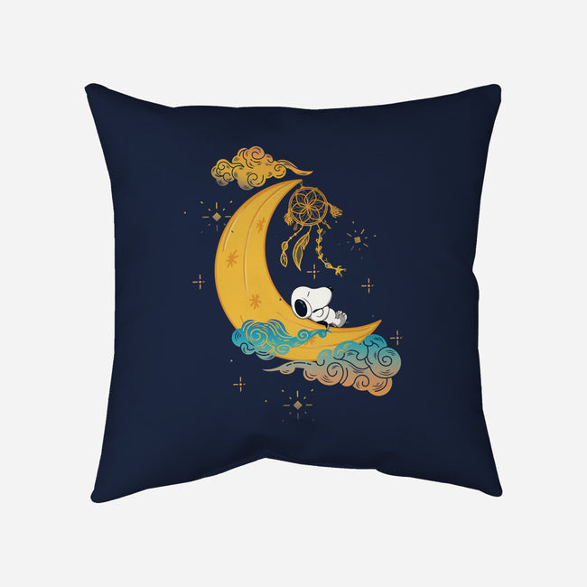 Snoopy Moon-None-Removable Cover w Insert-Throw Pillow-MaxoArt