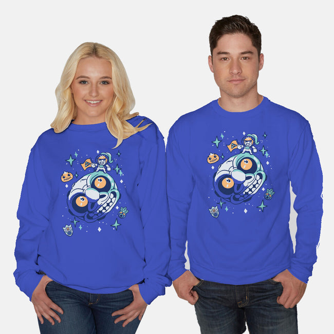 Conquering The Moon-Unisex-Crew Neck-Sweatshirt-Sketchdemao