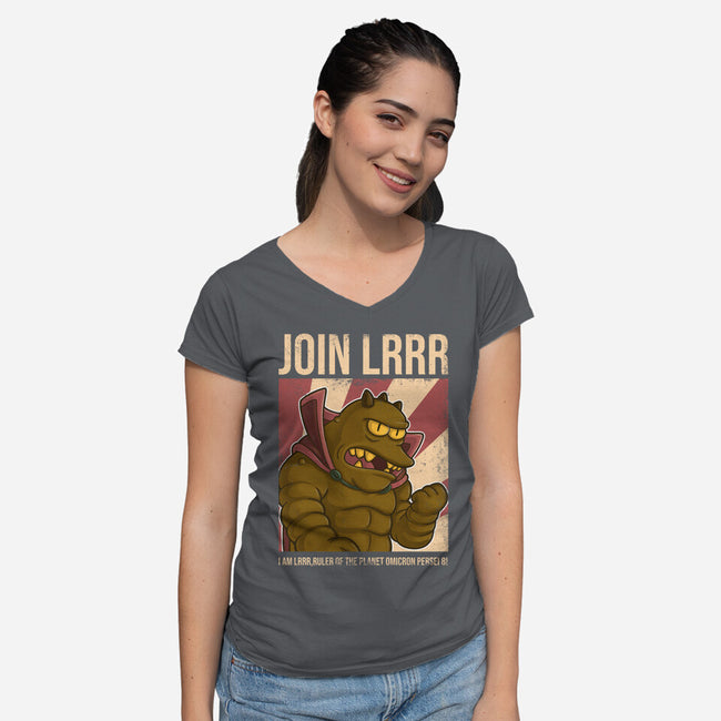 Join Lrrr-Womens-V-Neck-Tee-trheewood