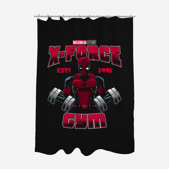 X-Force Gym-None-Polyester-Shower Curtain-teesgeex