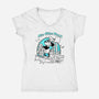 Blue Skies Ahead-Womens-V-Neck-Tee-palmstreet