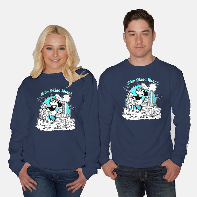 Blue Skies Ahead-Unisex-Crew Neck-Sweatshirt-palmstreet