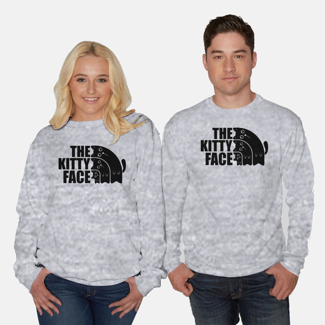 The Kitty Face-Unisex-Crew Neck-Sweatshirt-erion_designs