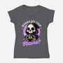 Skull Luck Ball-Womens-V-Neck-Tee-Studio Mootant