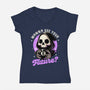 Skull Luck Ball-Womens-V-Neck-Tee-Studio Mootant