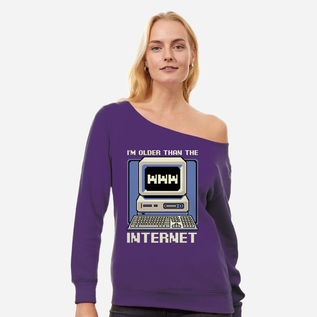 Older Than The Internet-Womens-Off Shoulder-Sweatshirt-Studio Mootant