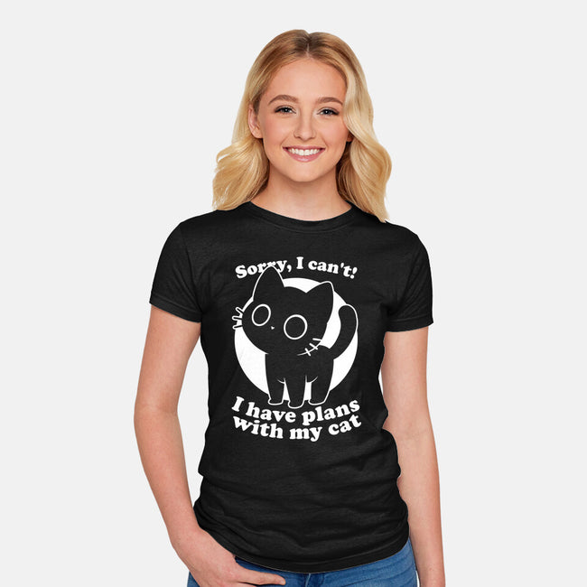 I Like Cats Not People-Womens-Fitted-Tee-Studio Mootant