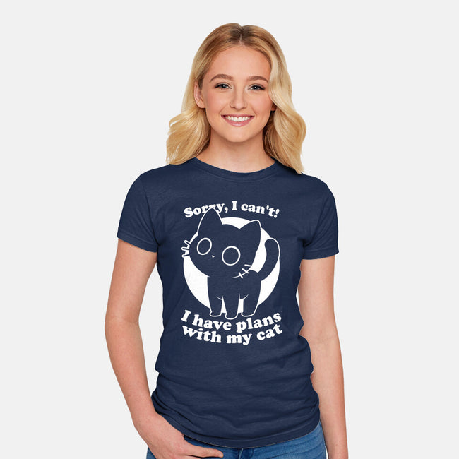 I Like Cats Not People-Womens-Fitted-Tee-Studio Mootant