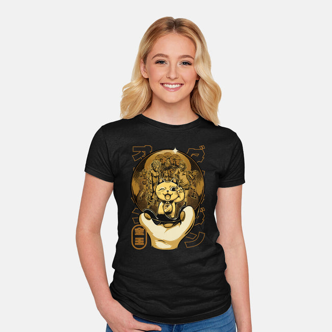 Anime Golden Ball-Womens-Fitted-Tee-Studio Mootant