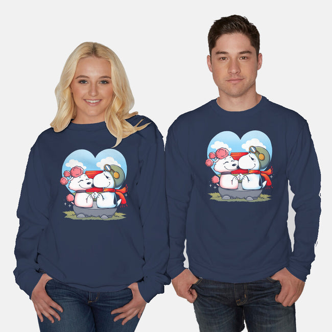 Valentine Dogs-Unisex-Crew Neck-Sweatshirt-Vallina84