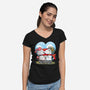 Valentine Dogs-Womens-V-Neck-Tee-Vallina84