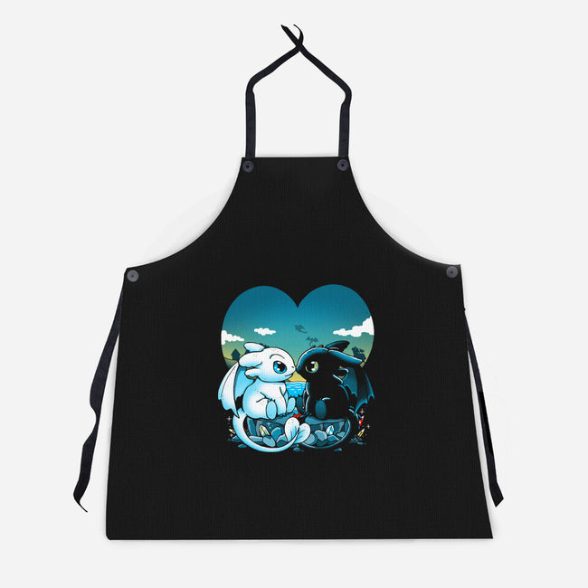 Valentine Dragons-Unisex-Kitchen-Apron-Vallina84