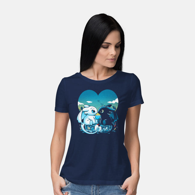 Valentine Dragons-Womens-Basic-Tee-Vallina84