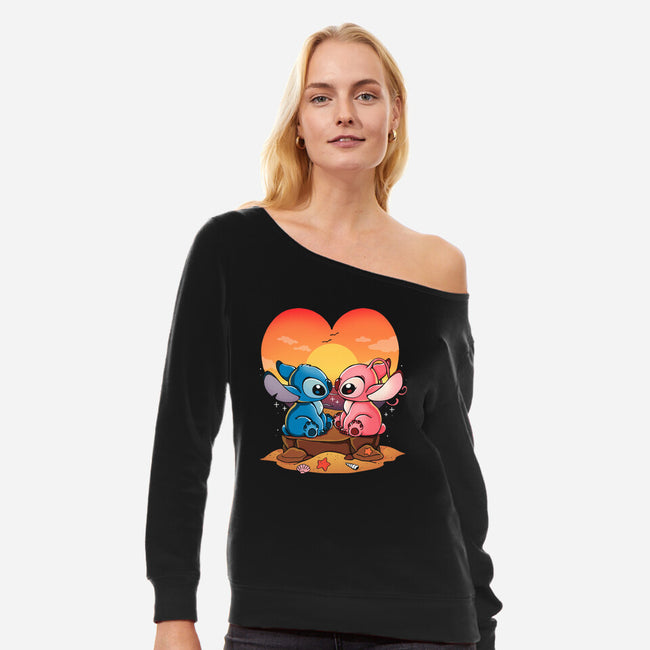 Valentine Experiment-Womens-Off Shoulder-Sweatshirt-Vallina84