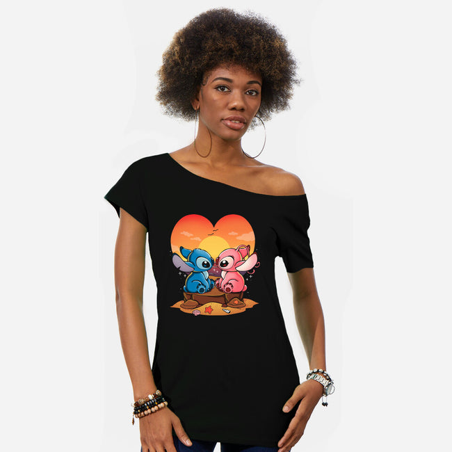 Valentine Experiment-Womens-Off Shoulder-Tee-Vallina84