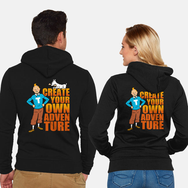 Create Your Own Adventure-Unisex-Zip-Up-Sweatshirt-Boggs Nicolas