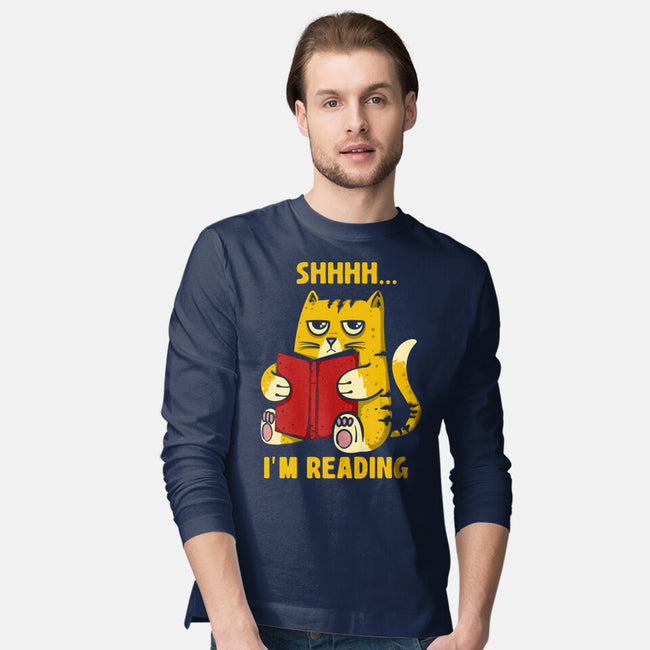 Shhhh I'm Reading-Mens-Long Sleeved-Tee-sebasebi