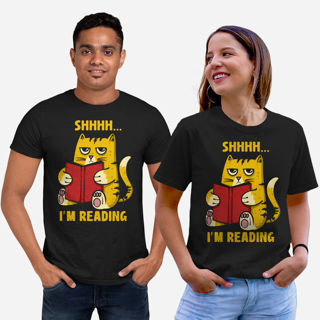 Shhhh I'm Reading-Unisex-Basic-Tee-sebasebi