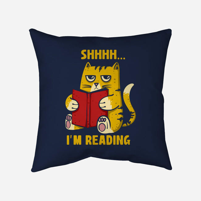 Shhhh I'm Reading-None-Removable Cover w Insert-Throw Pillow-sebasebi