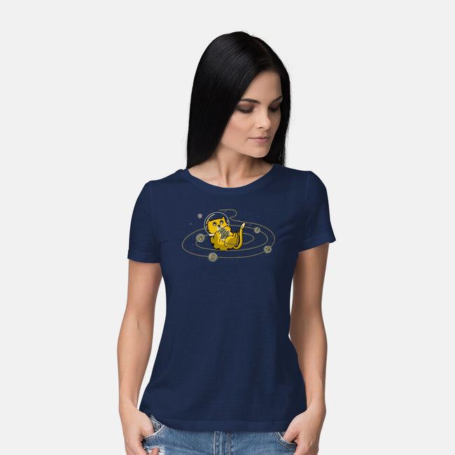 Space Cat-Womens-Basic-Tee-sebasebi