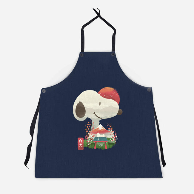 Ukiyo-e Good Dog-Unisex-Kitchen-Apron-dandingeroz