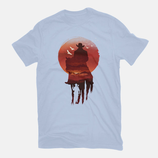 Red Sunset Cowboy-Mens-Premium-Tee-dandingeroz