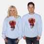 Red Sunset Cowboy-Unisex-Crew Neck-Sweatshirt-dandingeroz