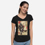 The Way Of Bounty Hunter-Womens-V-Neck-Tee-DrMonekers